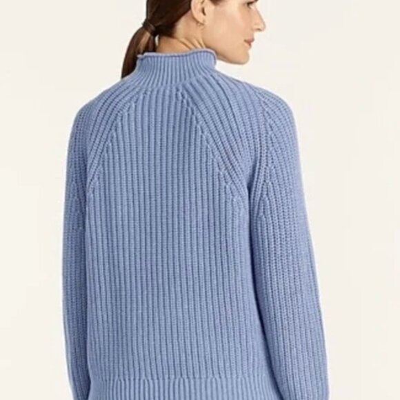 J. Crew Relaxed Rollneck Sweater Blue - EUC - Picture 2 of 12